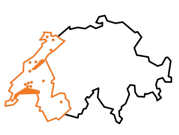 Zone d'intervention LIROM — Suisse romande