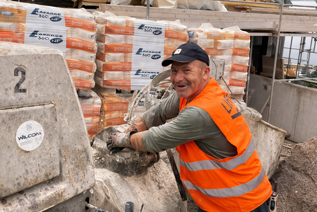 L'équipe Lirom sur chantier